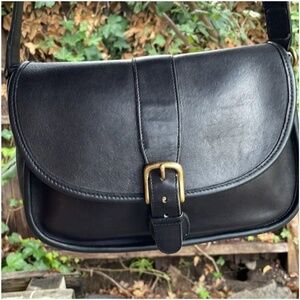 Vintage Coach leather saddle bag Y2K 90s